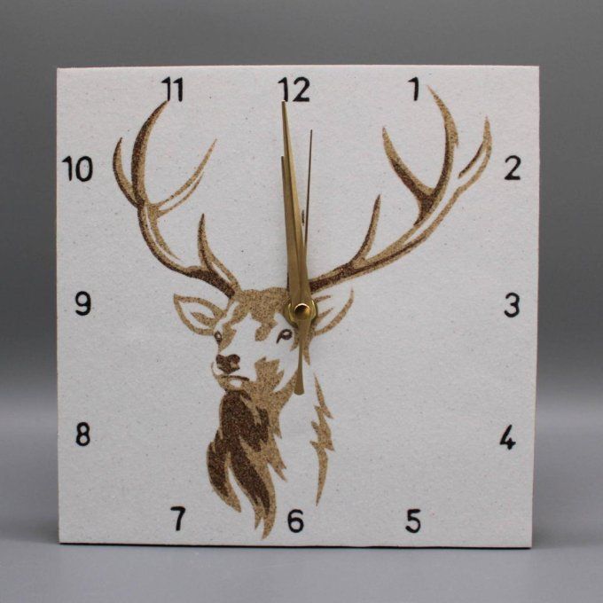 Horloge en sable - Cerf