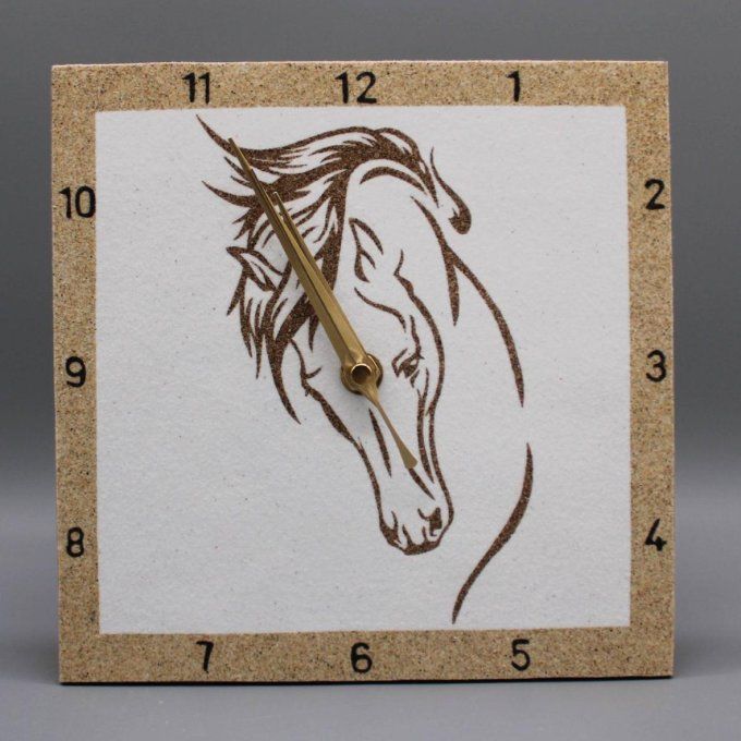 Horloge en sable - Spirit le cheval